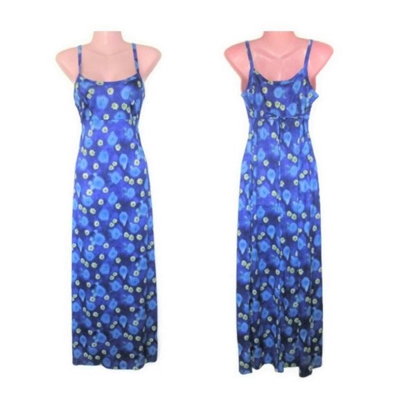 1990s vintage grunge floral maxi slip dress small - Picture 3 of 4